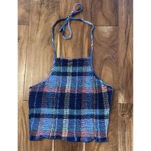 American‎ Eagle Womens Plaid Halter Top Size XS